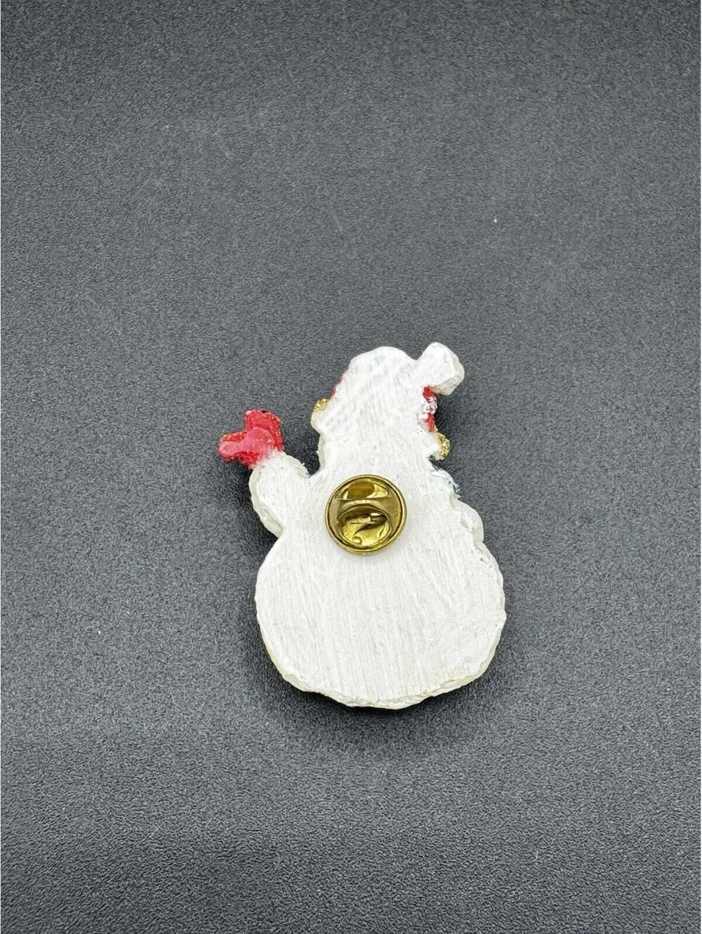 Snowman Cardinal Christmas Lapel Pin Glitter Resin Santa Hat Holiday Vintage Sty